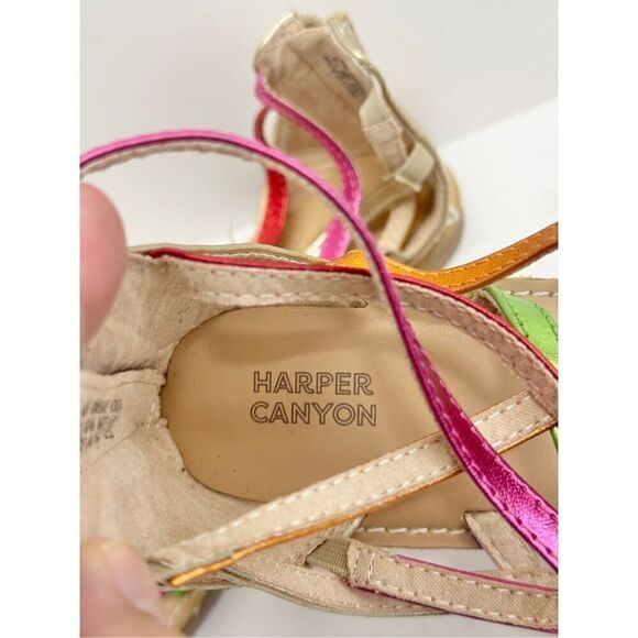 Harper Canyon Kids Sandals Size 4M Multicolor Open Toe Gladiator Style NEW - Picture 5 of 7